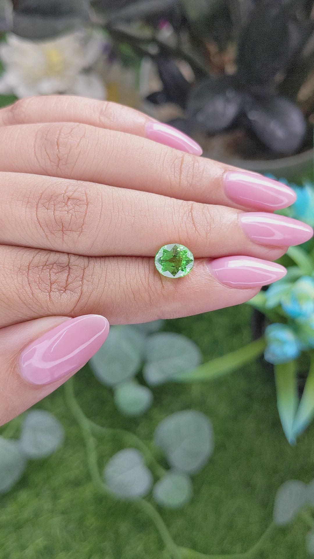 2.02 Ct. Tsavorite Garnet from Tanzania Size Video
