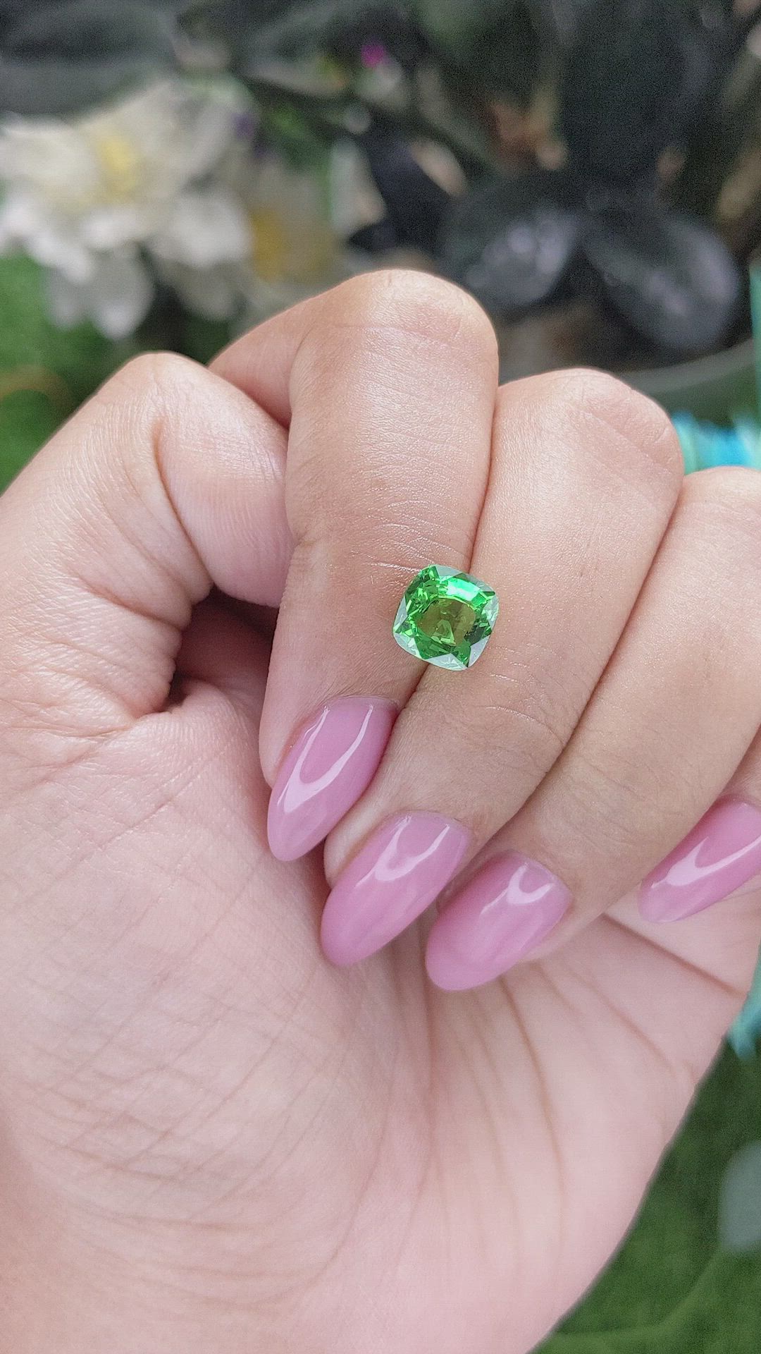 2.25 Ct. Tsavorite Garnet from Tanzania Size Video