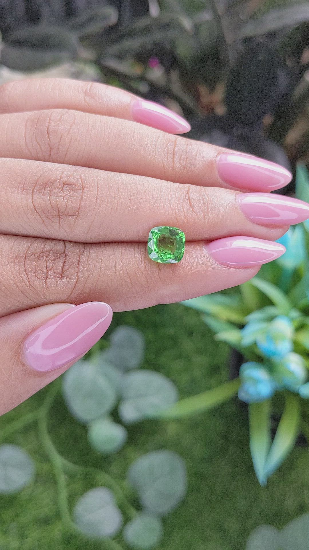 2.25 Ct. Tsavorite Garnet from Tanzania Size Video