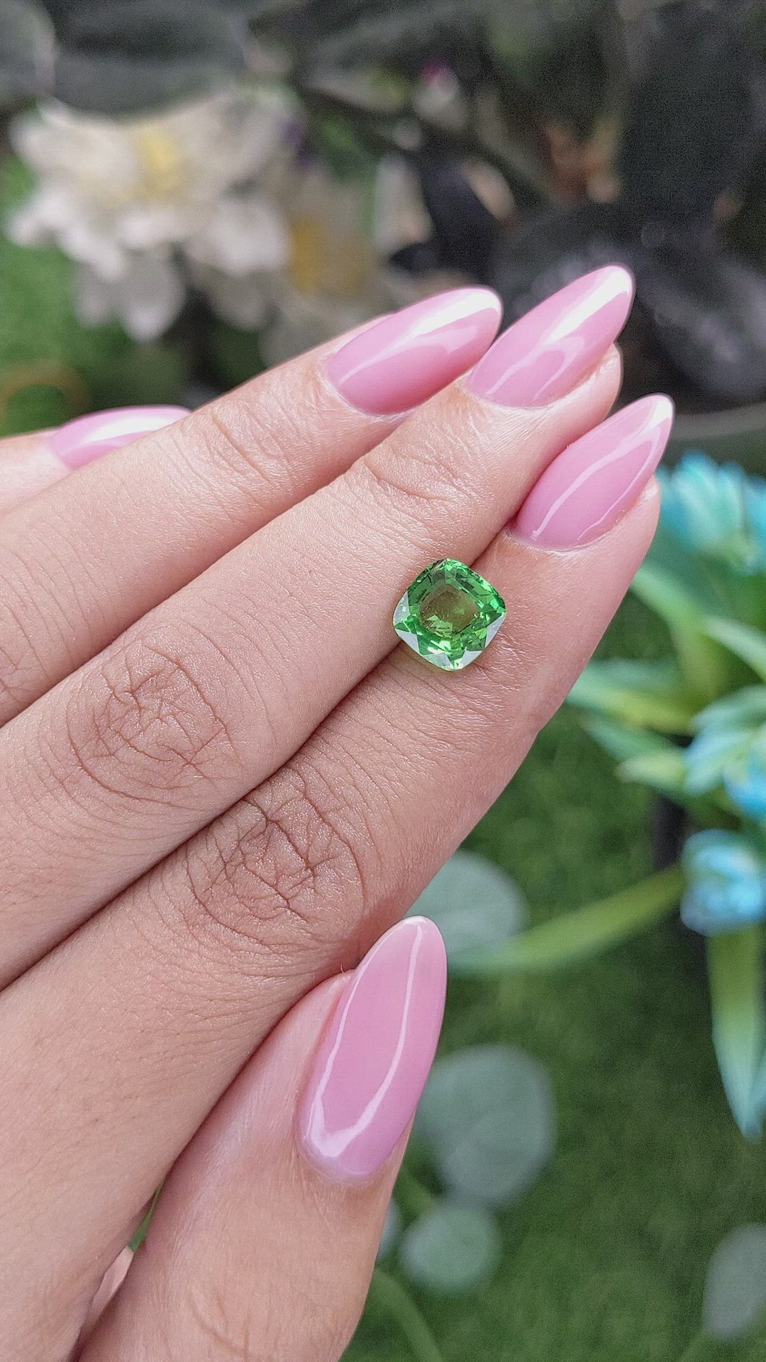 2.25 Ct. Tsavorite Garnet from Tanzania Size Video