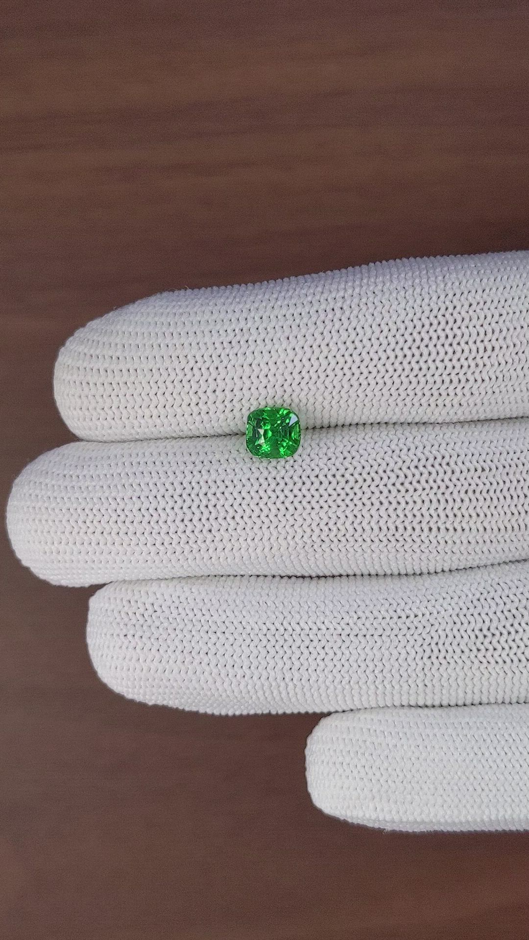 1.55 Ct. Tsavorite Garnet from Tanzania Size Video