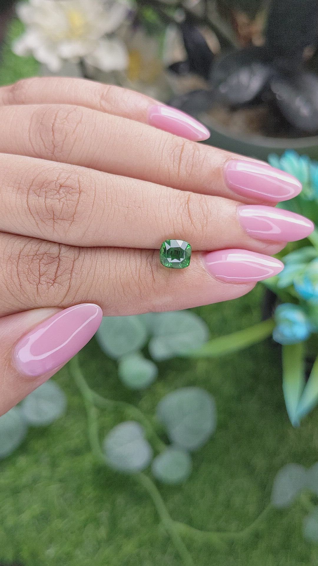 1.55 Ct. Tsavorite Garnet from Tanzania Size Video