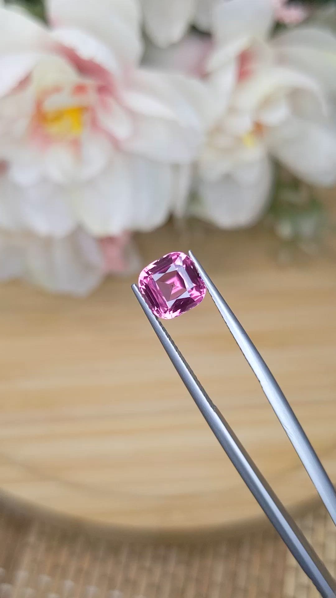 2.57 Ct. Purplish Pink Spinel from Ceylon (Sri Lanka) Size Video