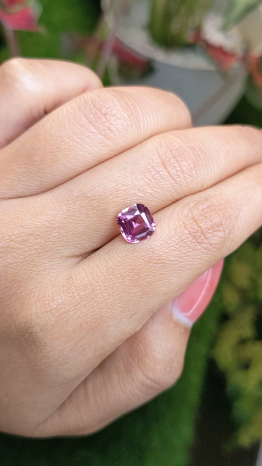 2.57 Ct. Purplish Pink Spinel from Ceylon (Sri Lanka) Size Video