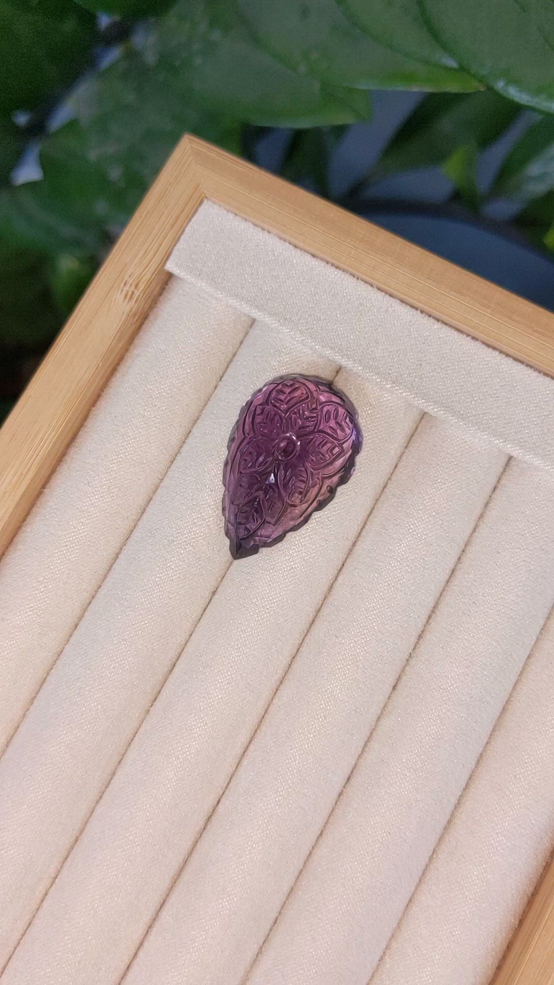 48.79 Ct. Purple Amethyst from Brazil Size Video