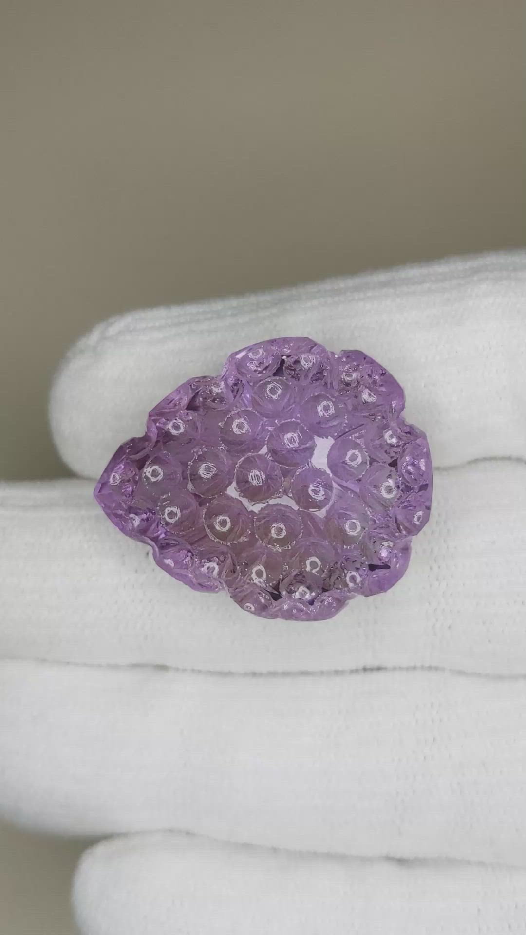 51.30 Ct. Purple Amethyst from Brazil Size Video