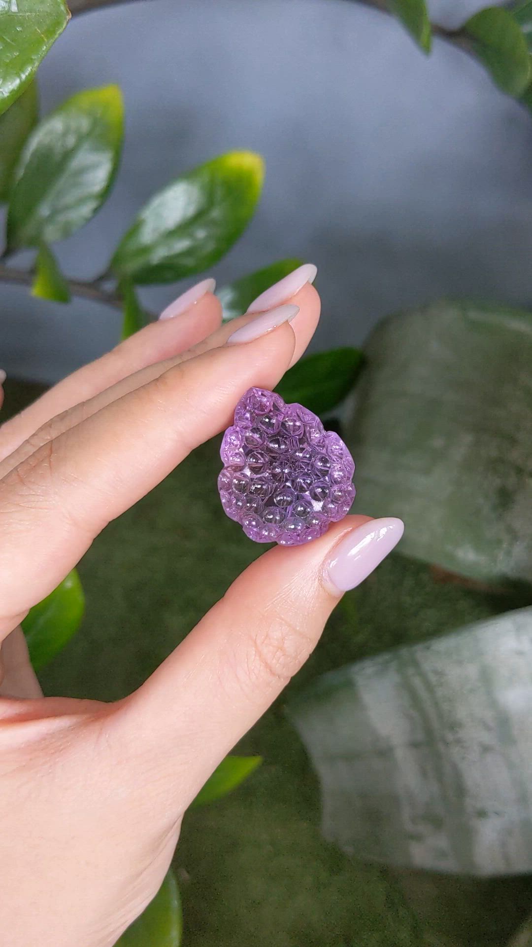 51.30 Ct. Purple Amethyst from Brazil Size Video