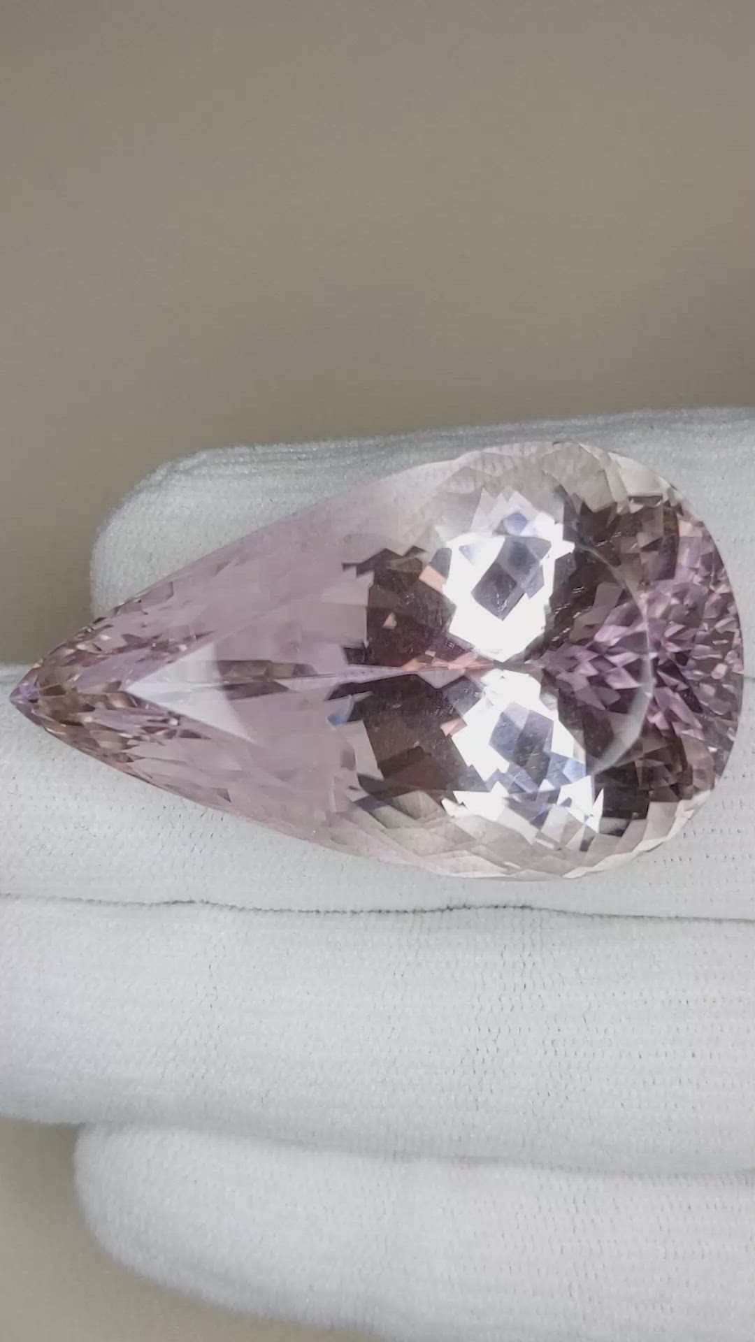 175.21 Ct. Peach Kunzite from Afghanistan Size Video