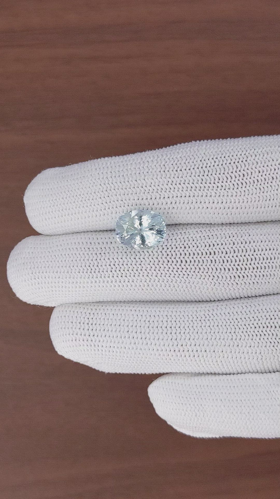 3.68 Ct. Blue Aquamarine from Ceylon (Sri Lanka) Size Video