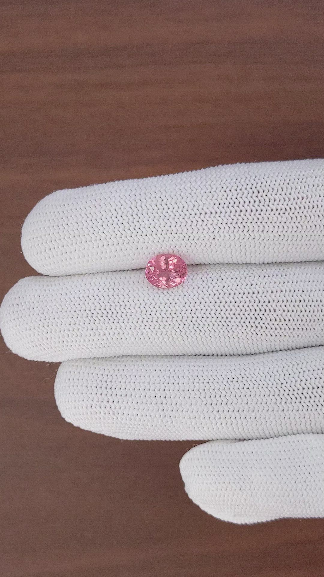 1.34 Ct. Pink Tourmaline from Ceylon (Sri Lanka) Size Video