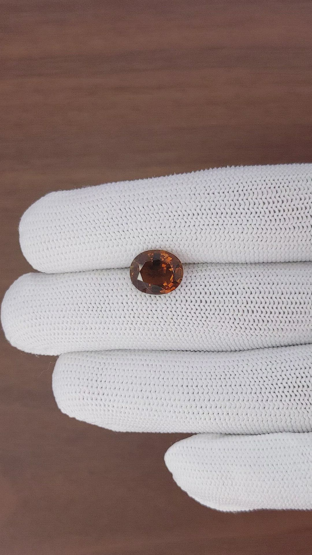 3.00 Ct. Reddish Brown Tourmaline from Ceylon (Sri Lanka) Size Video