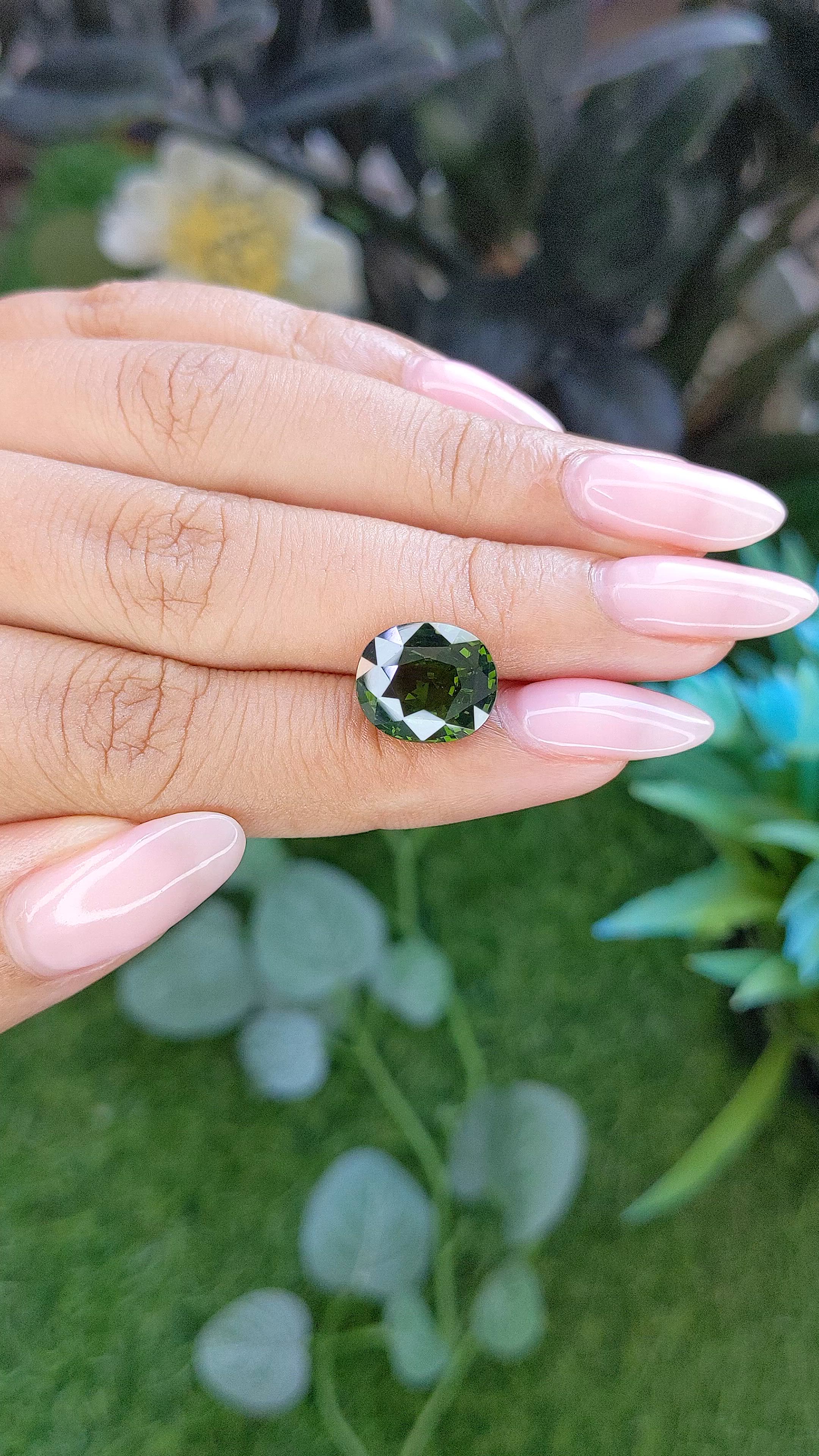 5.92 Ct. Green Zircon from Ceylon (Sri Lanka) Size Video