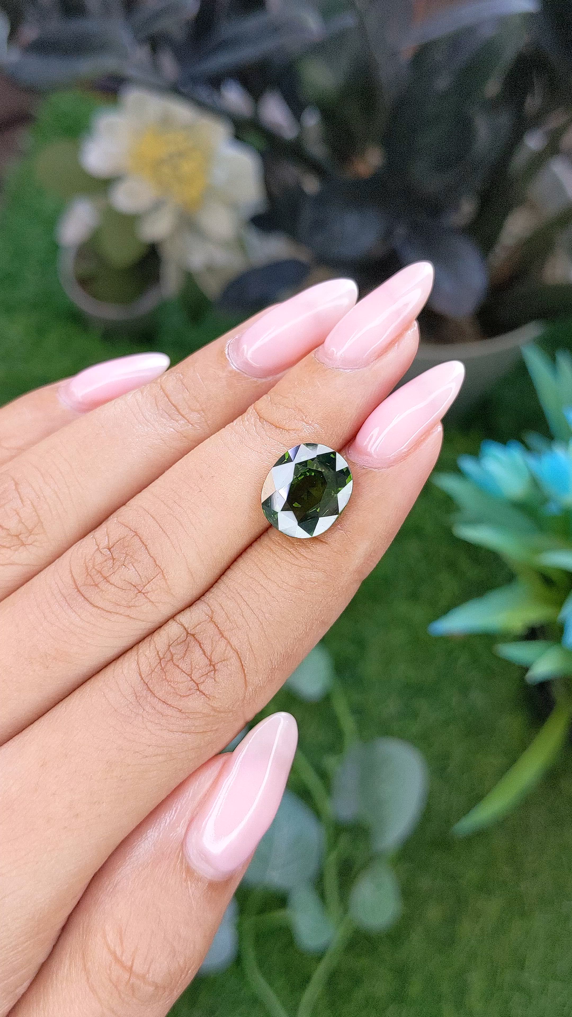 5.92 Ct. Green Zircon from Ceylon (Sri Lanka) Size Video