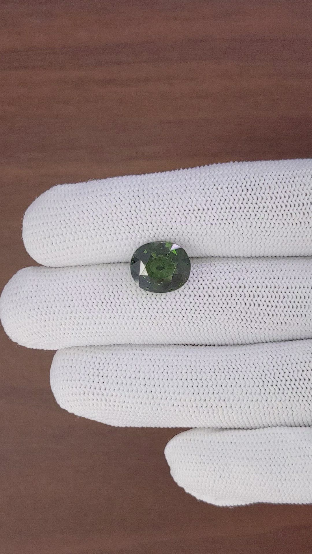 5.92 Ct. Green Zircon from Ceylon (Sri Lanka) Size Video
