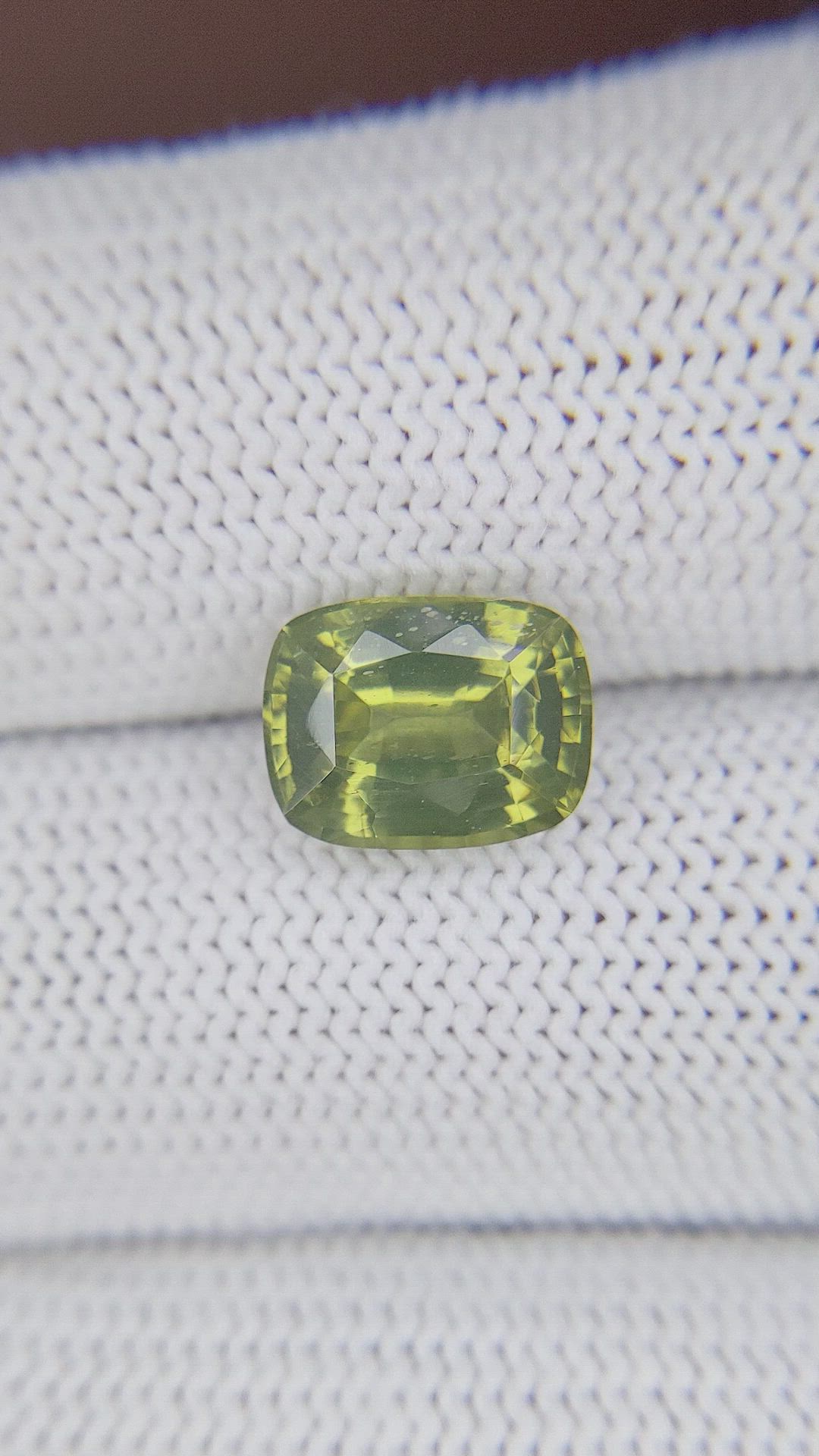 4.50 Ct. Yellowish Green Zircon from Ceylon (Sri Lanka) Size Video