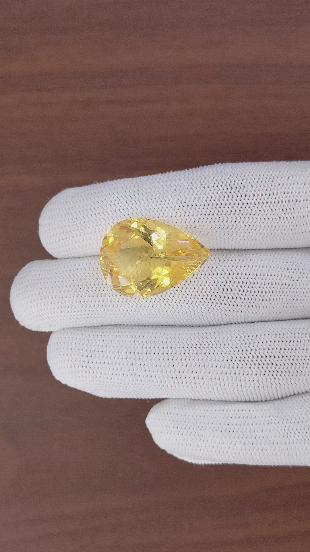 23.67 Ct. Yellow Citrine from Ceylon (Sri Lanka) Size Video