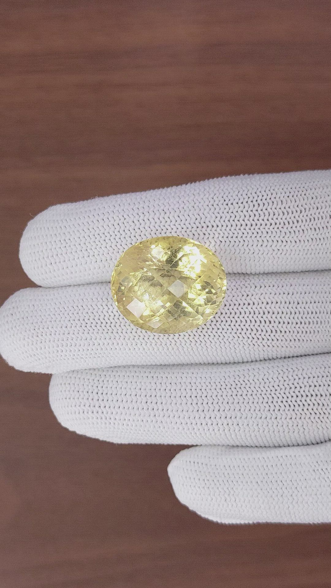 30.97 Ct. Yellow Citrine from Ceylon (Sri Lanka) Size Video