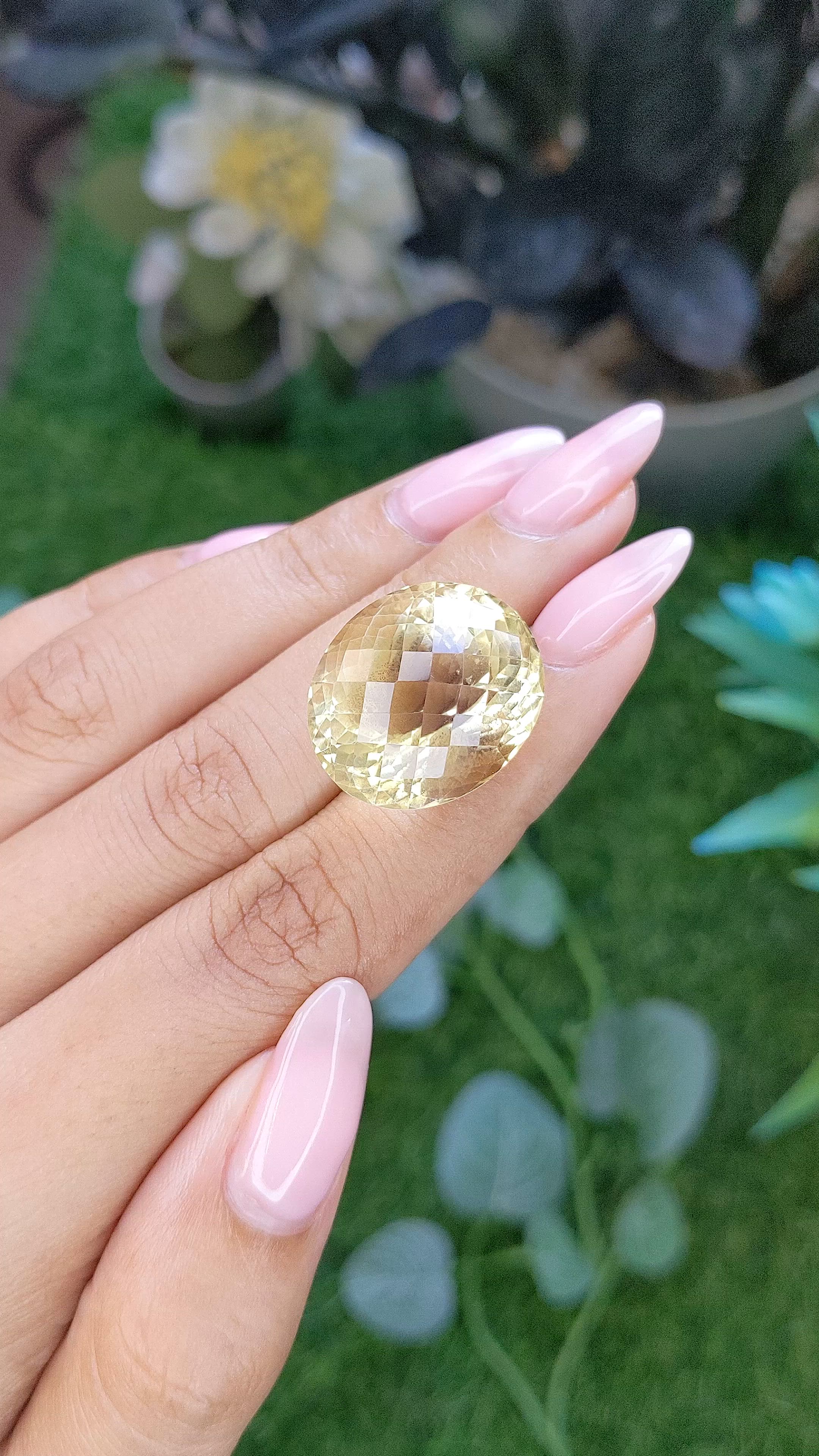 30.97 Ct. Yellow Citrine from Ceylon (Sri Lanka) Size Video