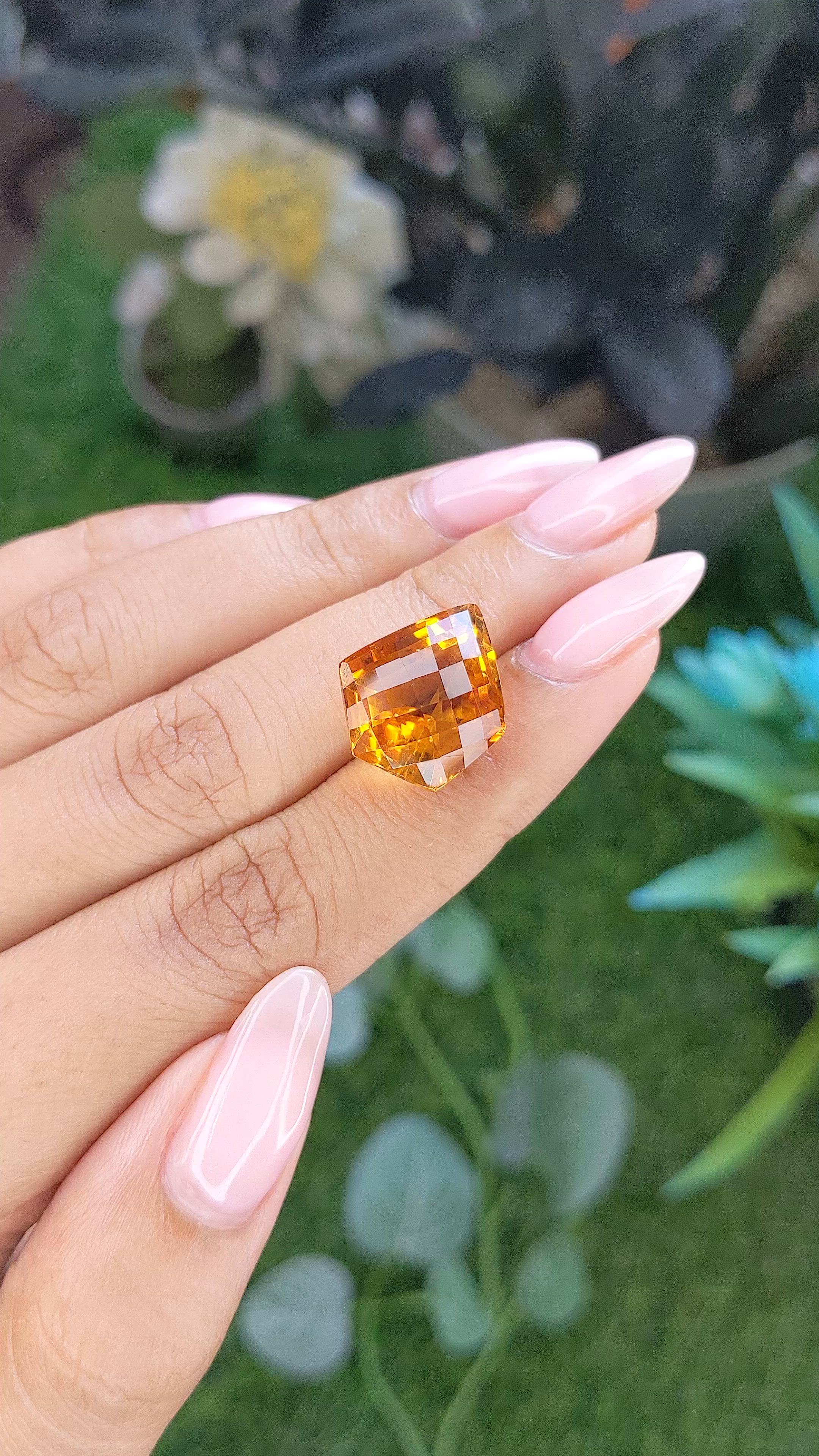 12.77 Ct. Orange Citrine from Ceylon (Sri Lanka) Size Video