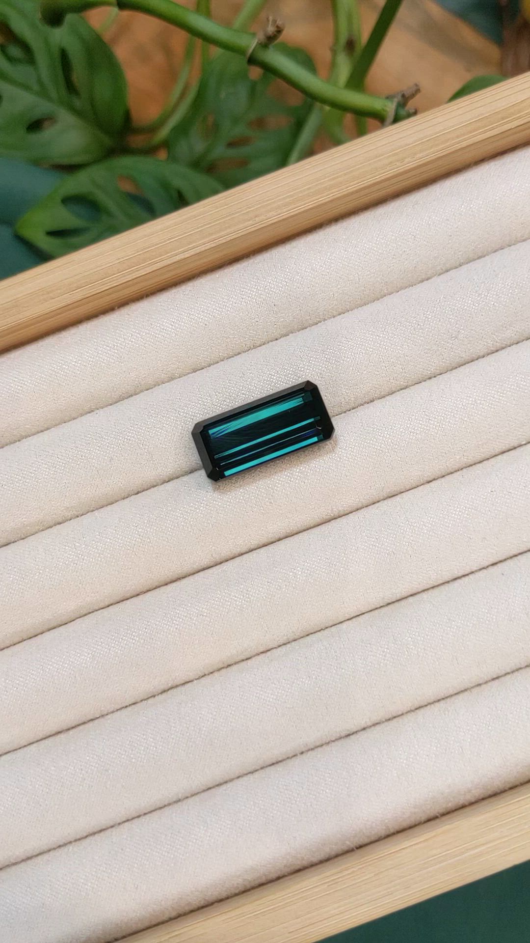 18.70 Ct. Greenish Blue Tourmaline from Brazil Size Video