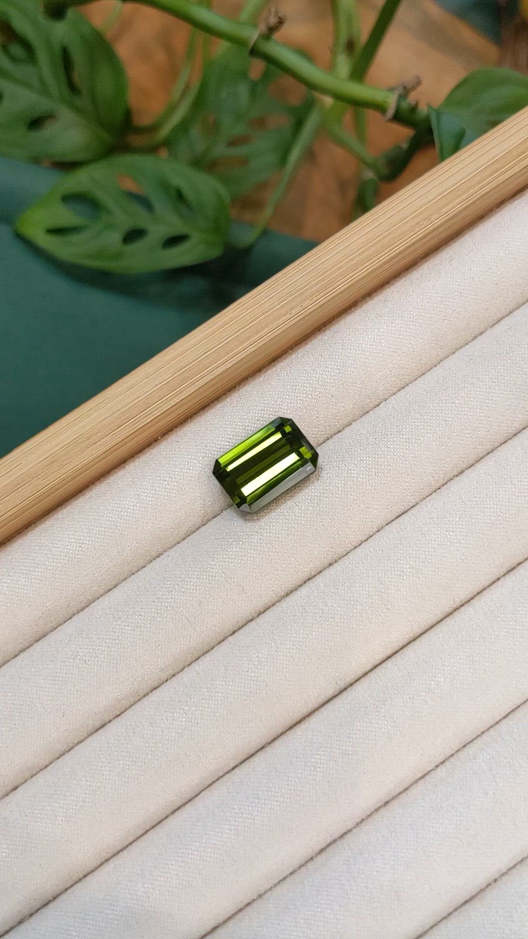 10.36 Ct. Green Tourmaline from Brazil Size Video
