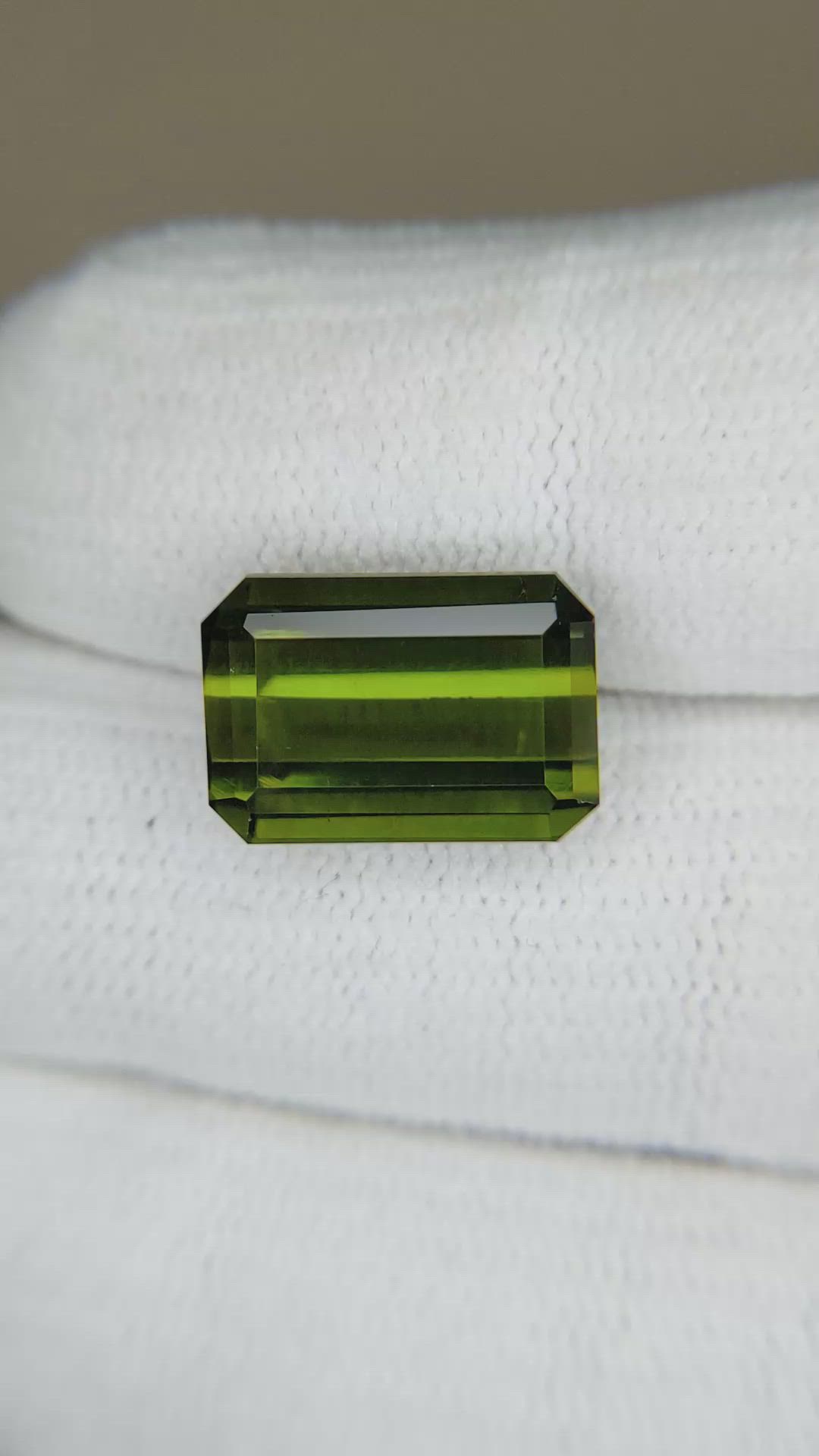 10.36 Ct. Green Tourmaline from Brazil Size Video