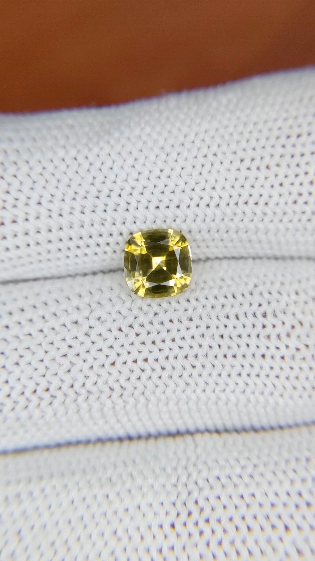 1.18 Ct. Greenish Yellow Chrysoberyl from Ceylon (Sri Lanka) Size Video