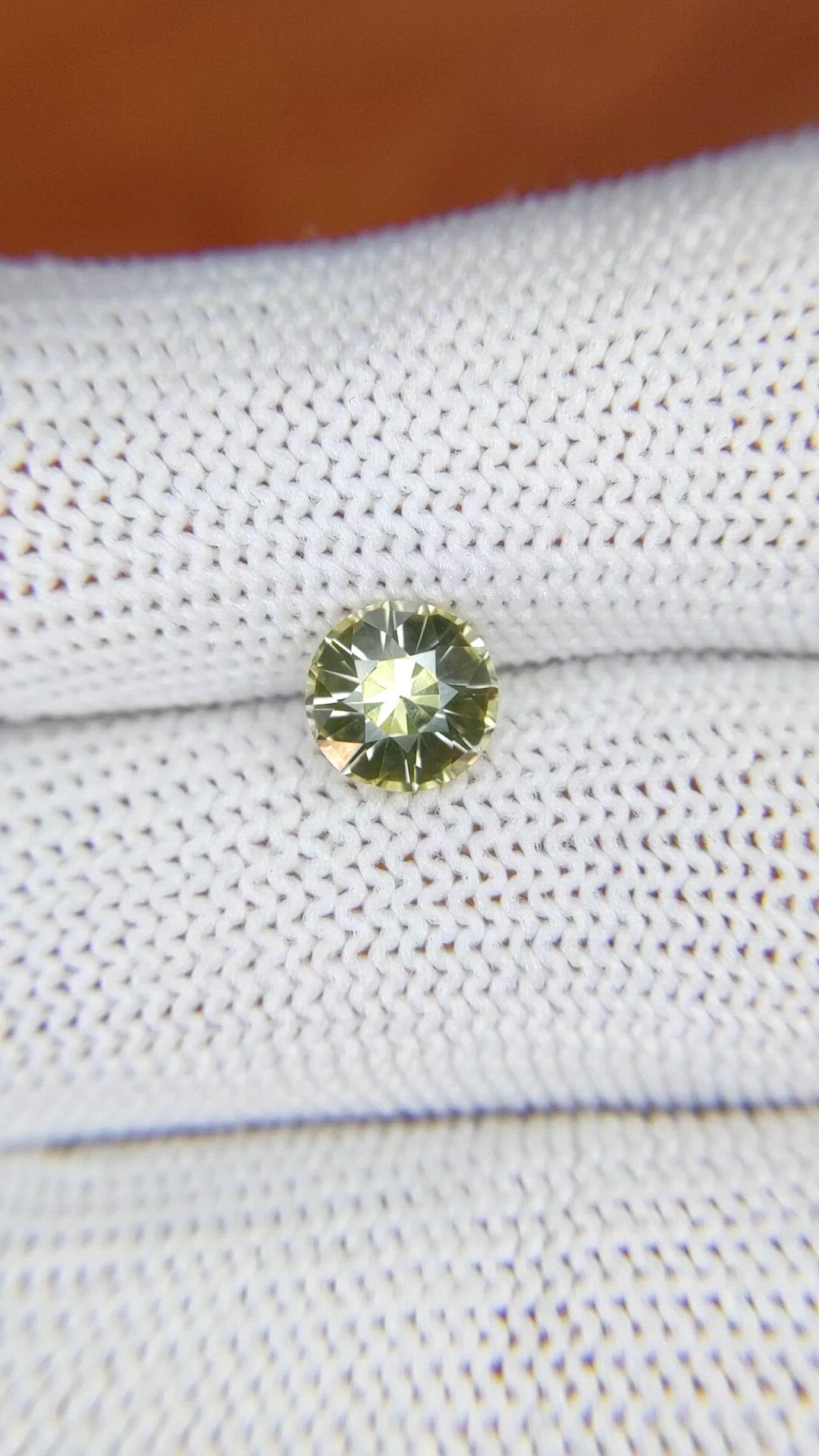 1.62 Ct. Greenish Yellow Zircon from Ceylon (Sri Lanka) Size Video