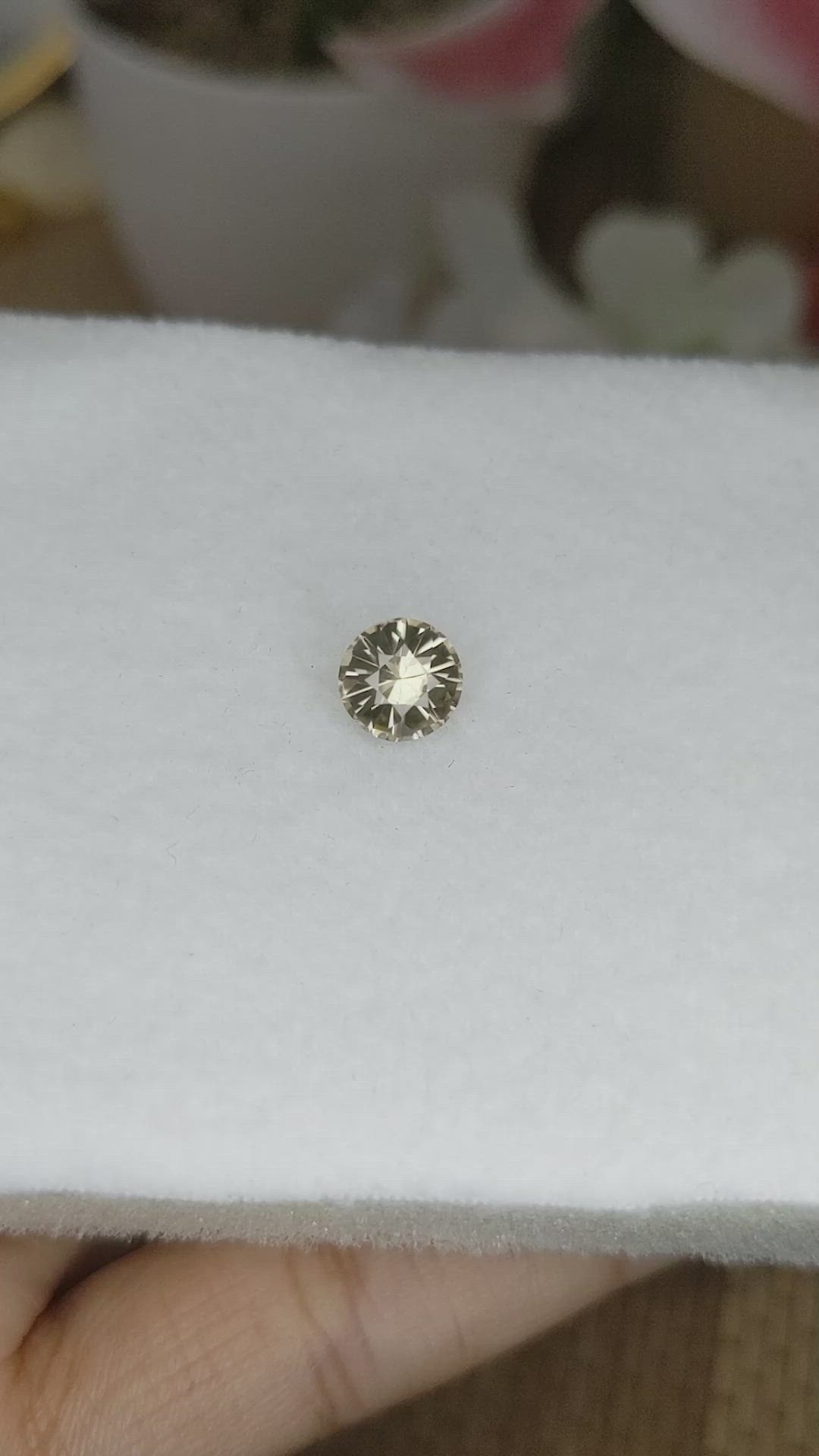 1.62 Ct. Greenish Yellow Zircon from Ceylon (Sri Lanka) Size Video