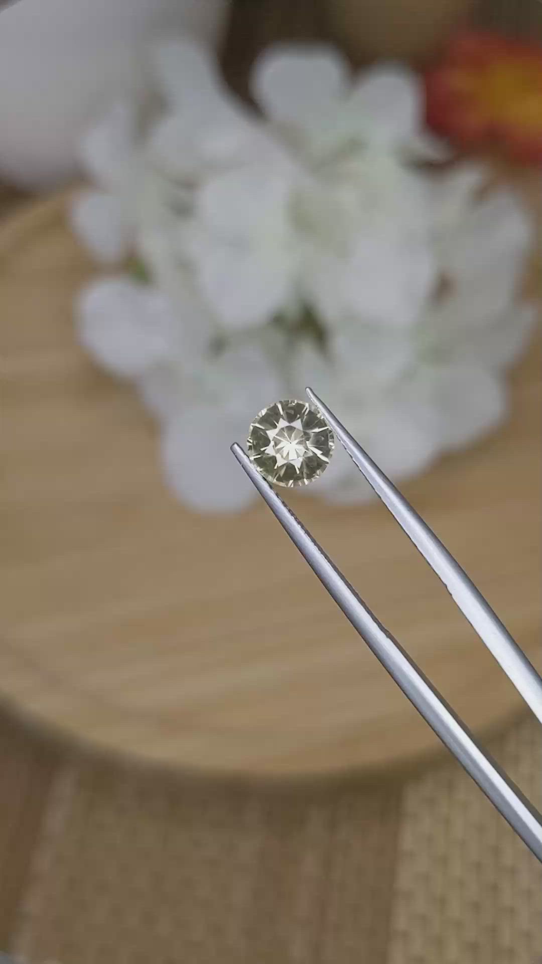 1.62 Ct. Greenish Yellow Zircon from Ceylon (Sri Lanka) Size Video