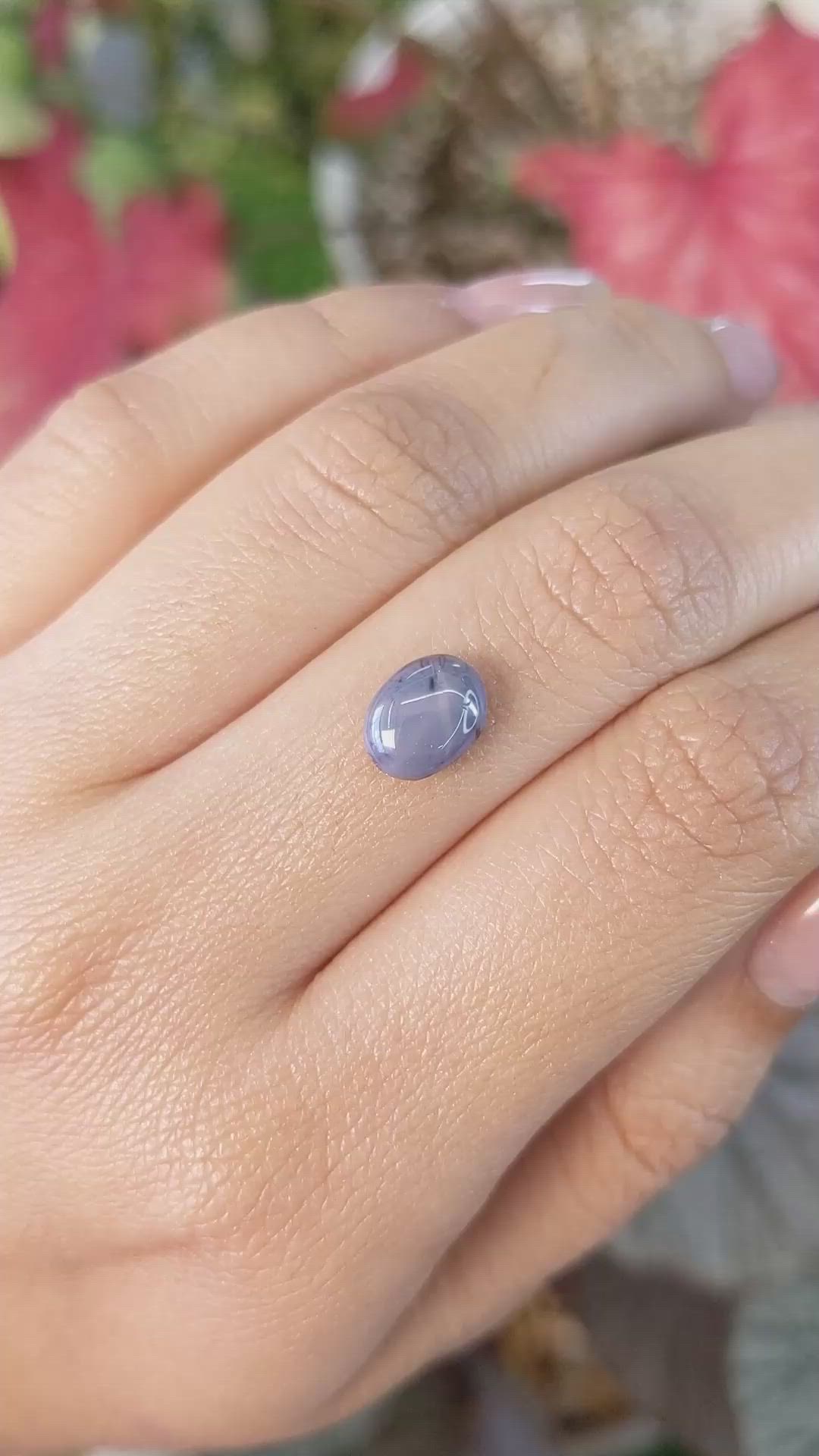 2.10 Ct. Greyish Blue Cabochon Spinel from Ceylon (Sri Lanka) Size Video