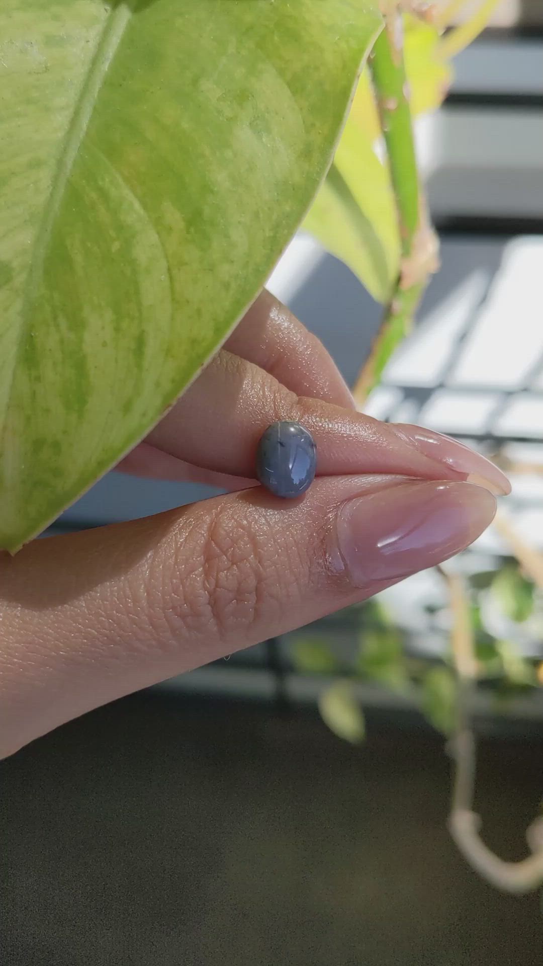 2.10 Ct. Greyish Blue Cabochon Spinel from Ceylon (Sri Lanka) Size Video