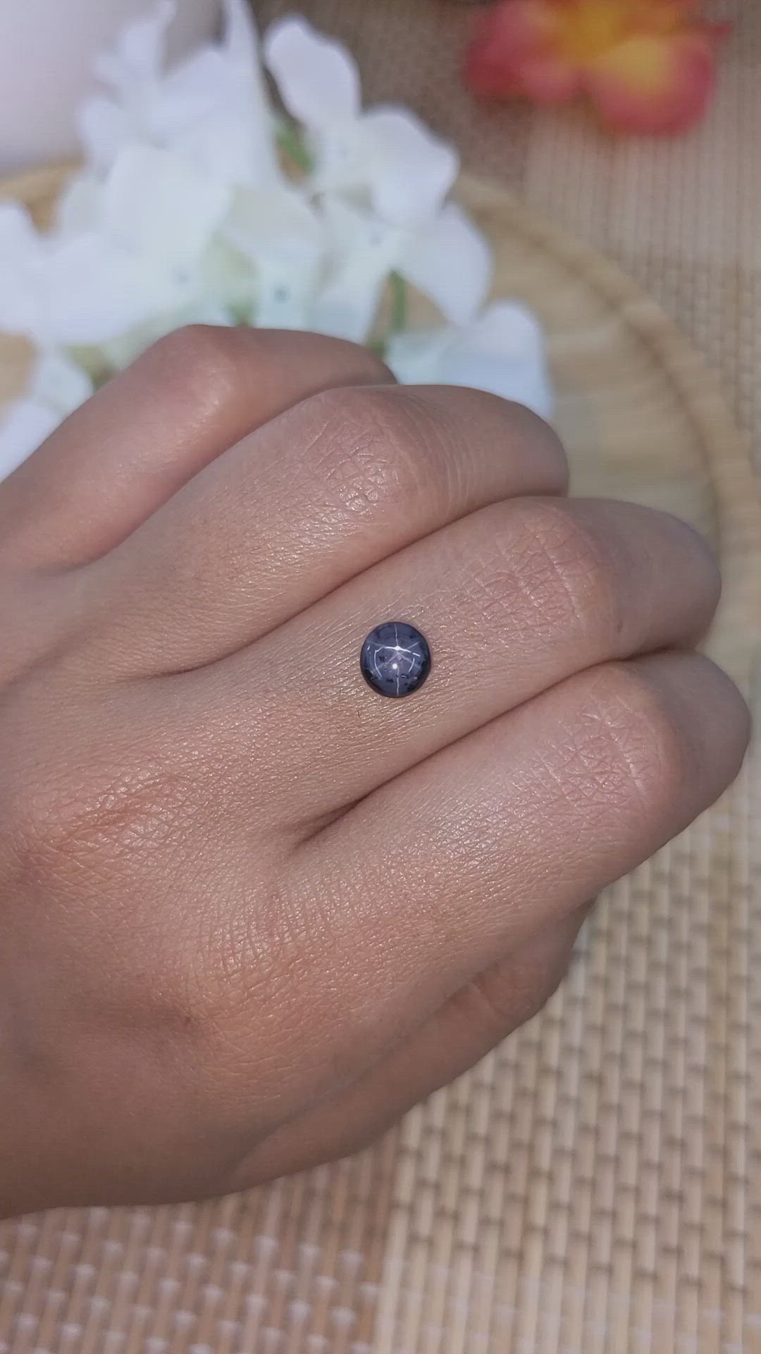 1.52 Ct. Greyish Violet Cabochon Spinel from Ceylon (Sri Lanka) Size Video