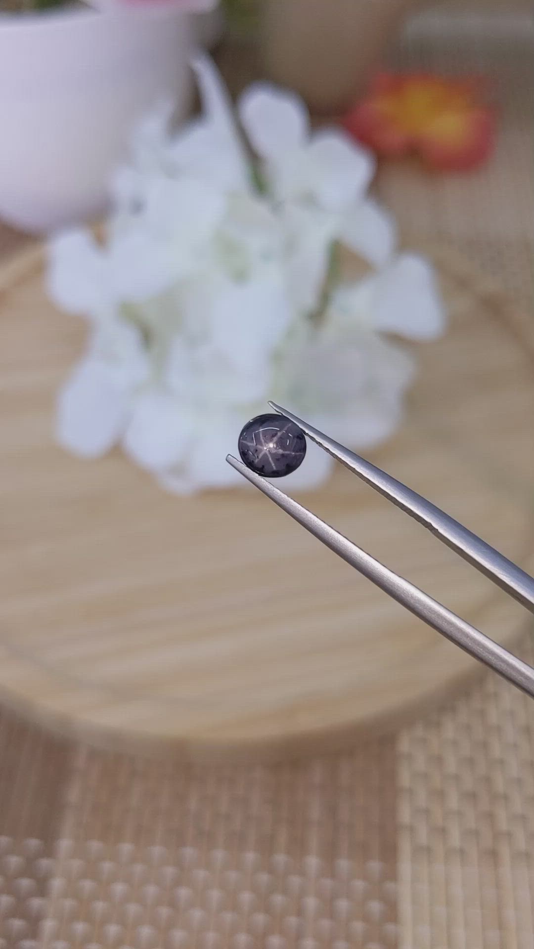1.52 Ct. Greyish Violet Cabochon Spinel from Ceylon (Sri Lanka) Size Video