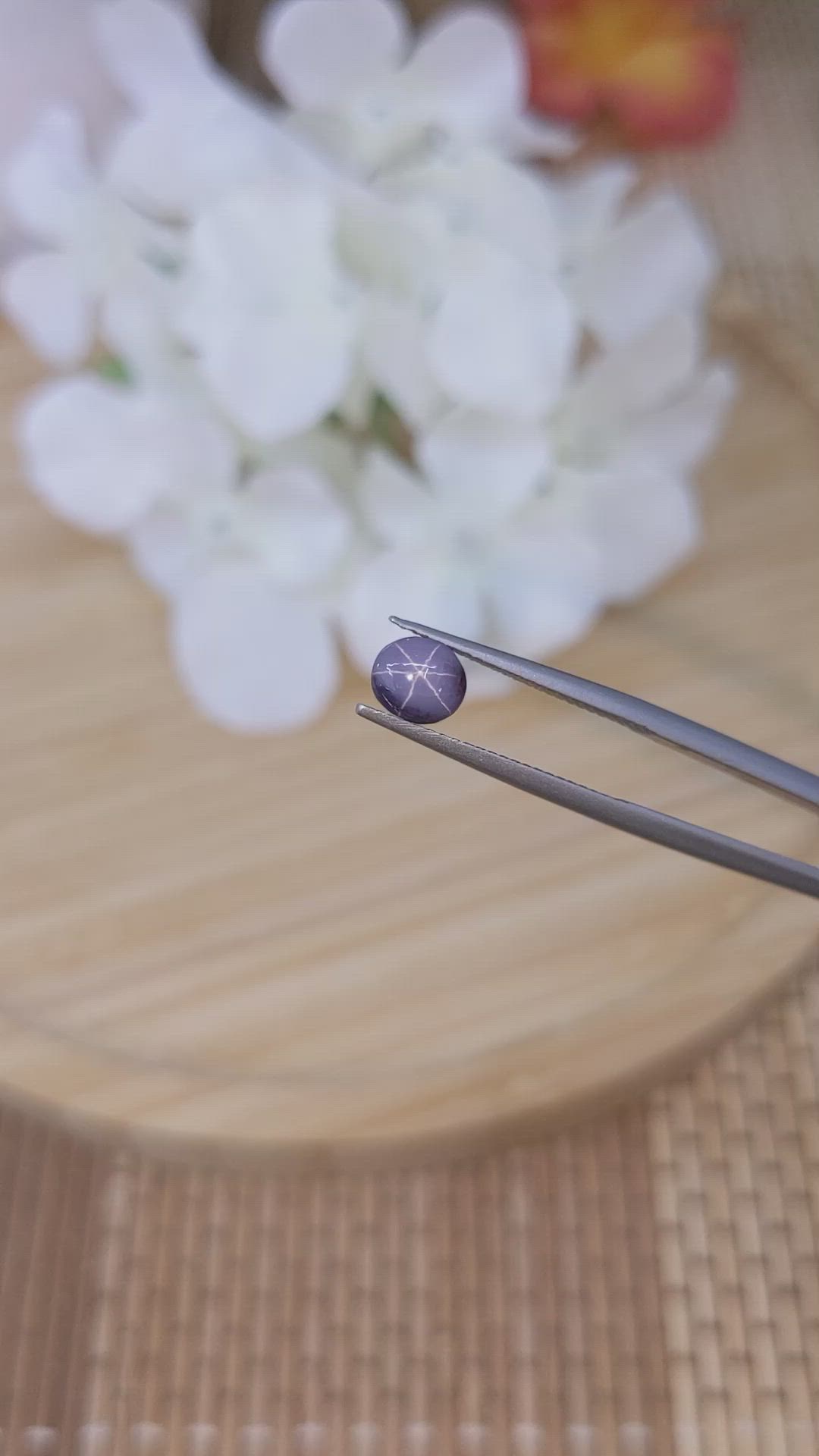1.32 Ct. Bluish Purple Cabochon Spinel from Ceylon (Sri Lanka) Size Video