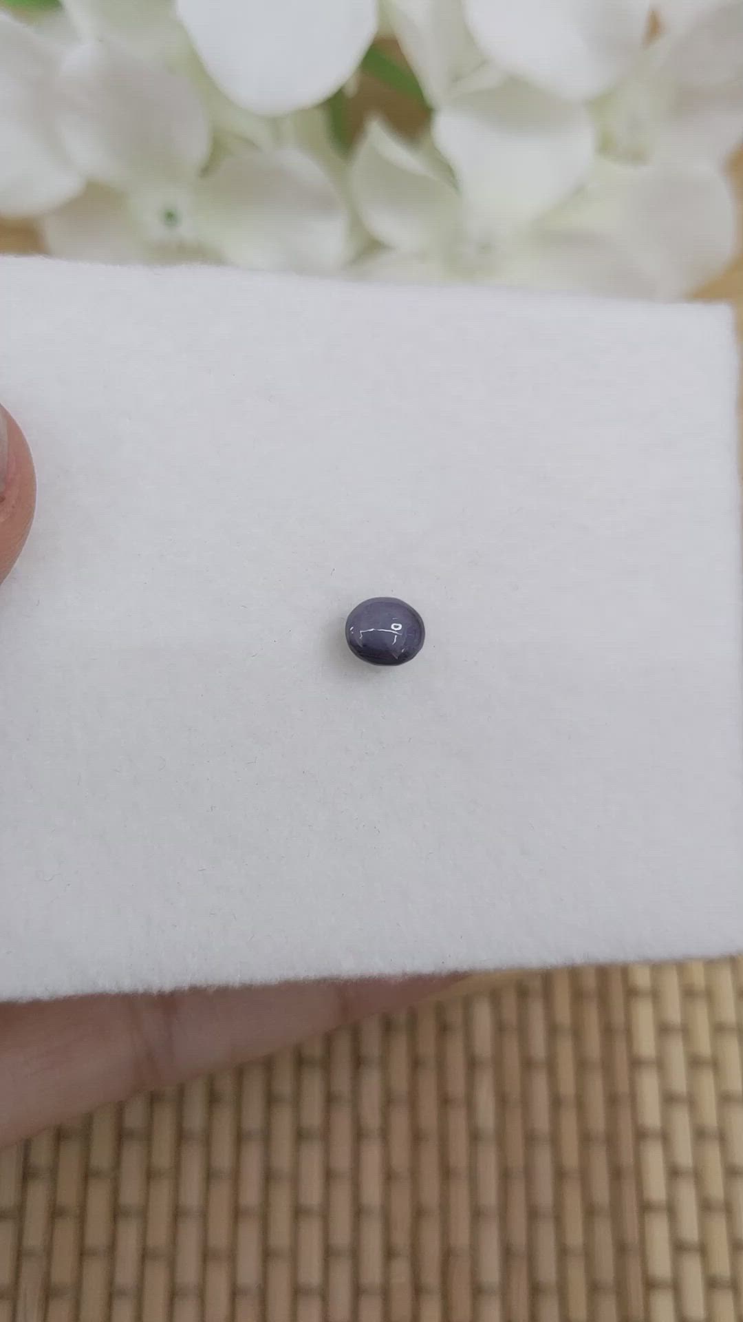 1.32 Ct. Bluish Purple Cabochon Spinel from Ceylon (Sri Lanka) Size Video