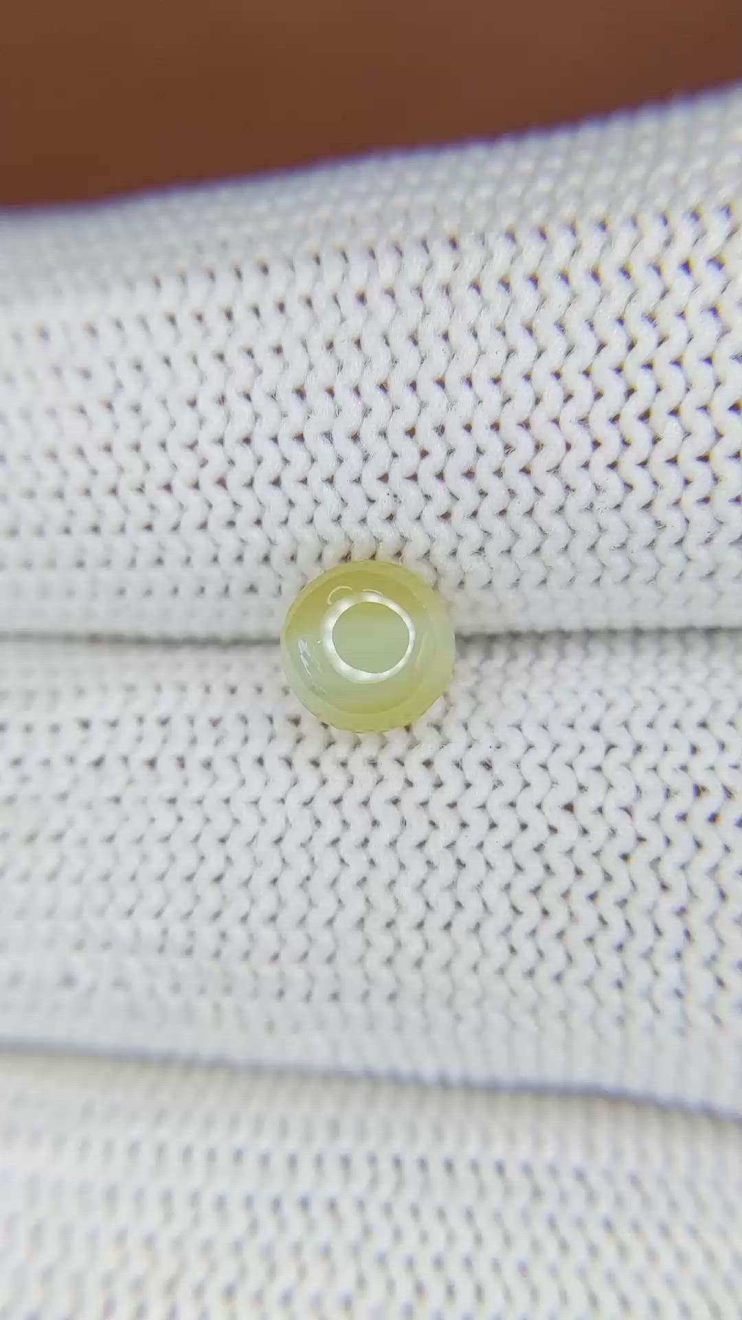1.31 Ct. Brownish Yellow Cabochon Chrysoberyl from Ceylon (Sri Lanka) Size Video