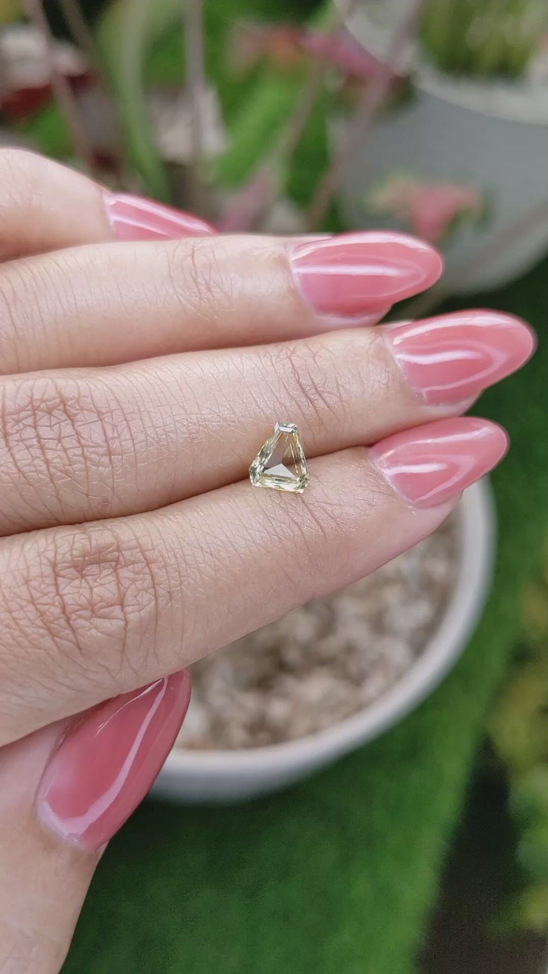 0.99 Ct. Yellow Chrysoberyl from Ceylon (Sri Lanka) Size Video
