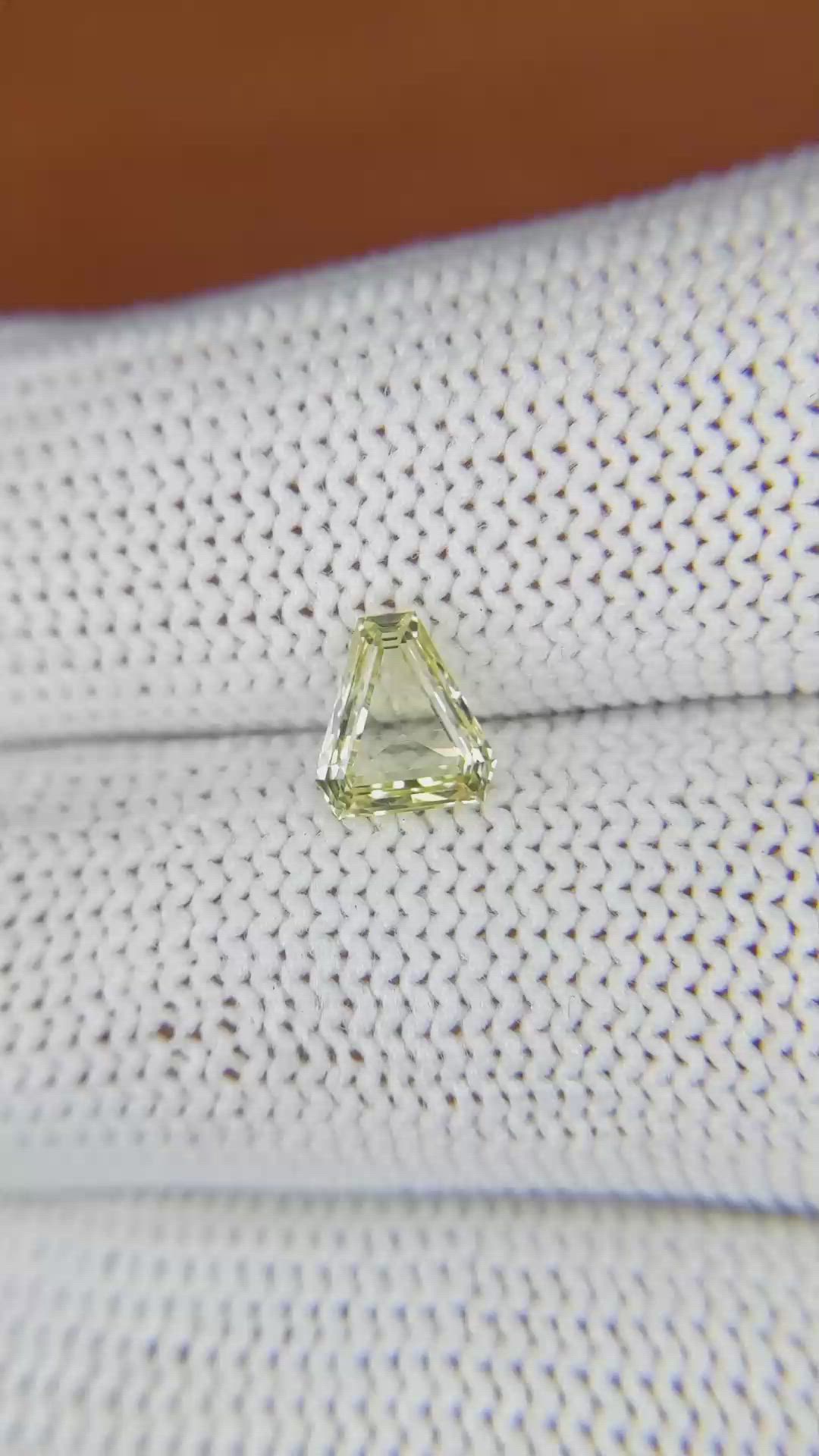 0.99 Ct. Yellow Chrysoberyl from Ceylon (Sri Lanka) Size Video