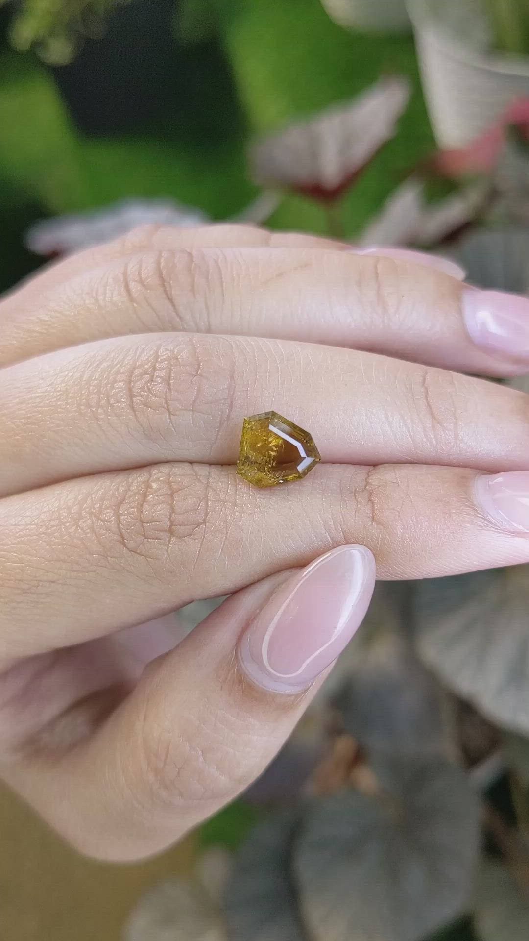 2.13 Ct. Orangish Brown Tourmaline from Ceylon (Sri Lanka) Size Video