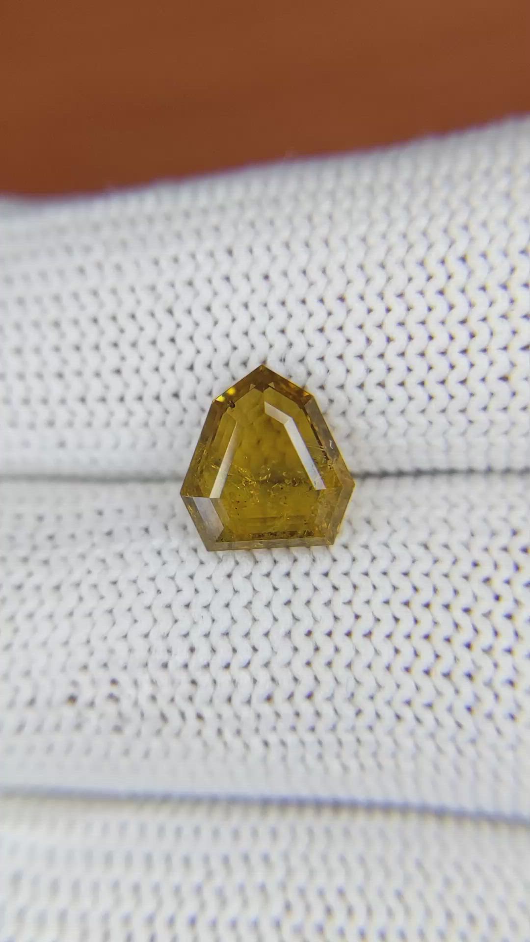 2.13 Ct. Orangish Brown Tourmaline from Ceylon (Sri Lanka) Size Video