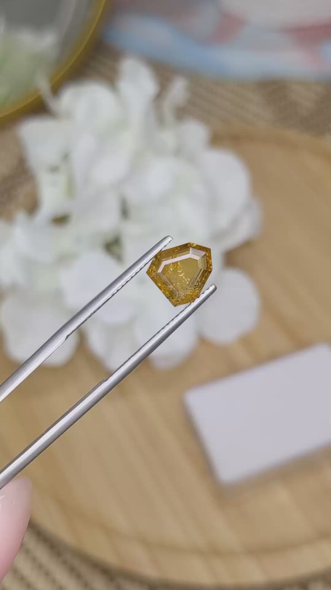 2.13 Ct. Orangish Brown Tourmaline from Ceylon (Sri Lanka) Size Video