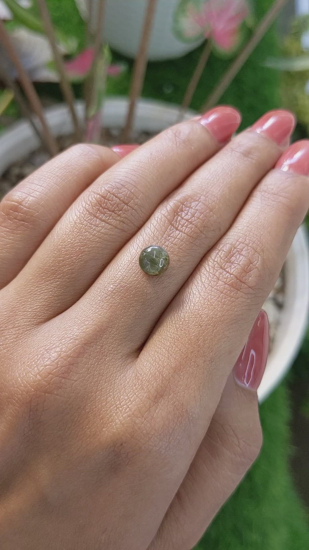 1.85 Ct. Cabochon Alexandrite from Ceylon (Sri Lanka) Size Video