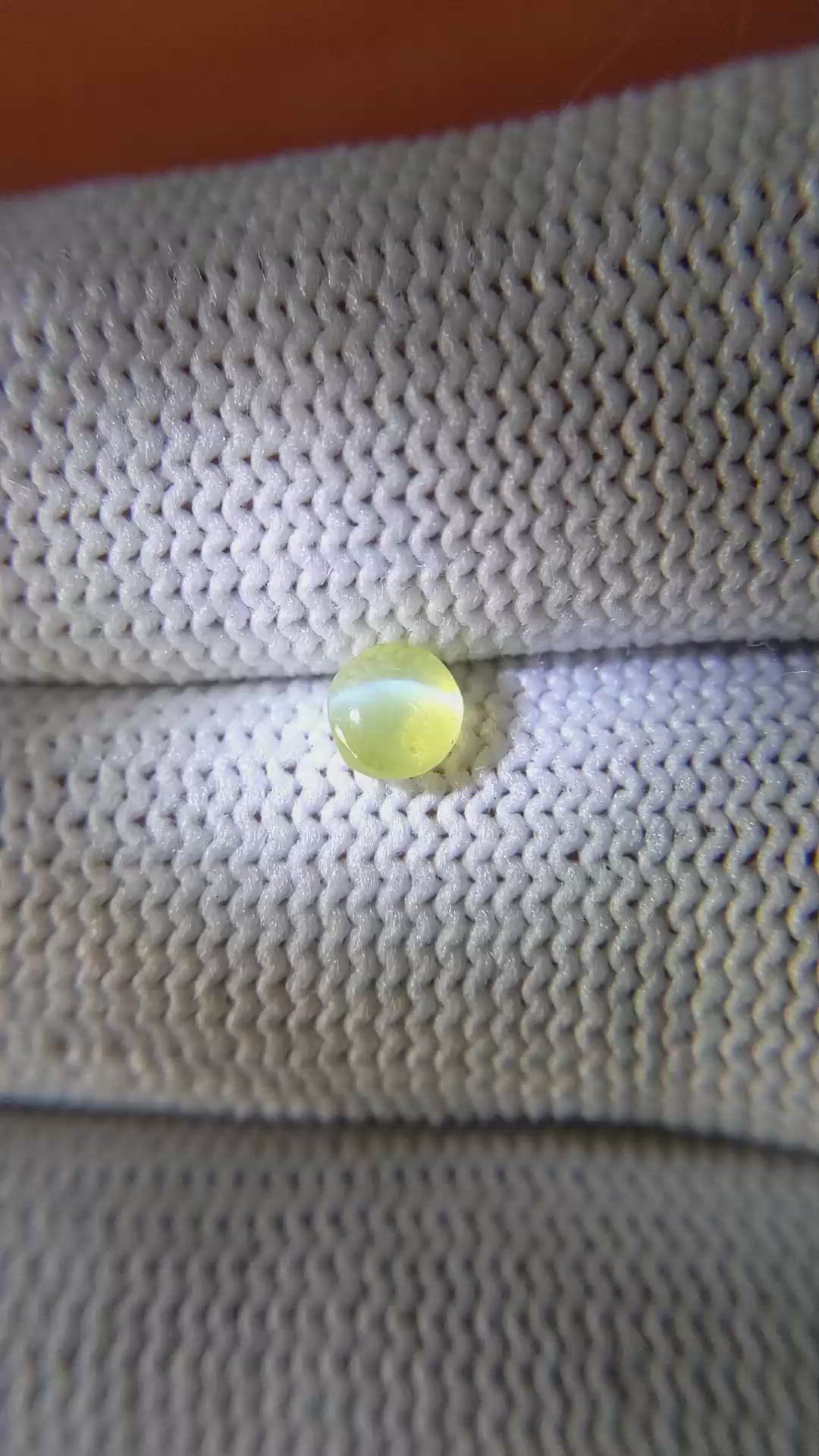 0.63 Ct. Yellow Cabochon Chrysoberyl from Ceylon (Sri Lanka) Size Video
