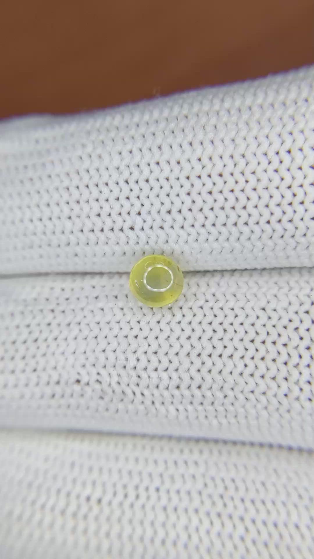 0.99 Ct. Yellow Cabochon Chrysoberyl from Ceylon (Sri Lanka) Size Video