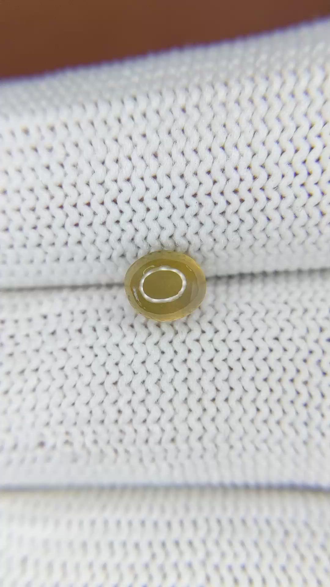 1.15 Ct. Brown Cabochon Chrysoberyl from Ceylon (Sri Lanka) Size Video