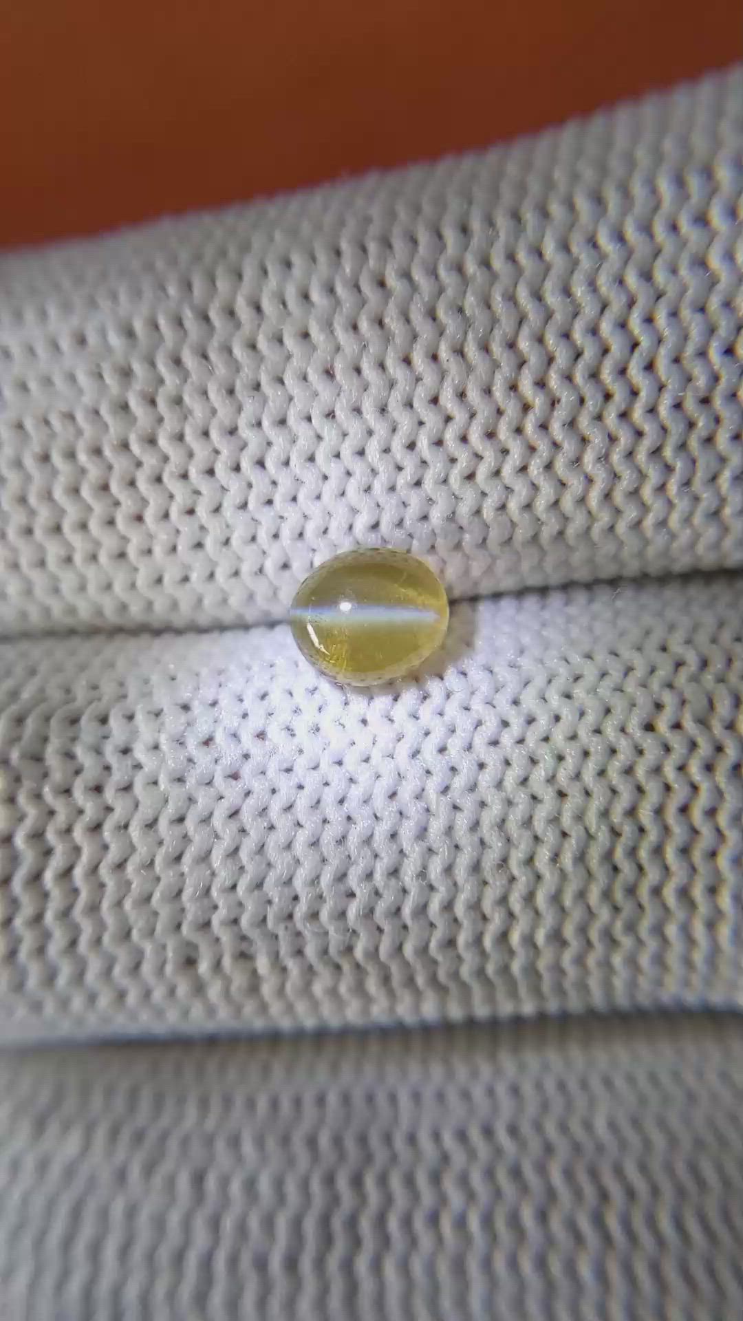 1.15 Ct. Brown Cabochon Chrysoberyl from Ceylon (Sri Lanka) Size Video