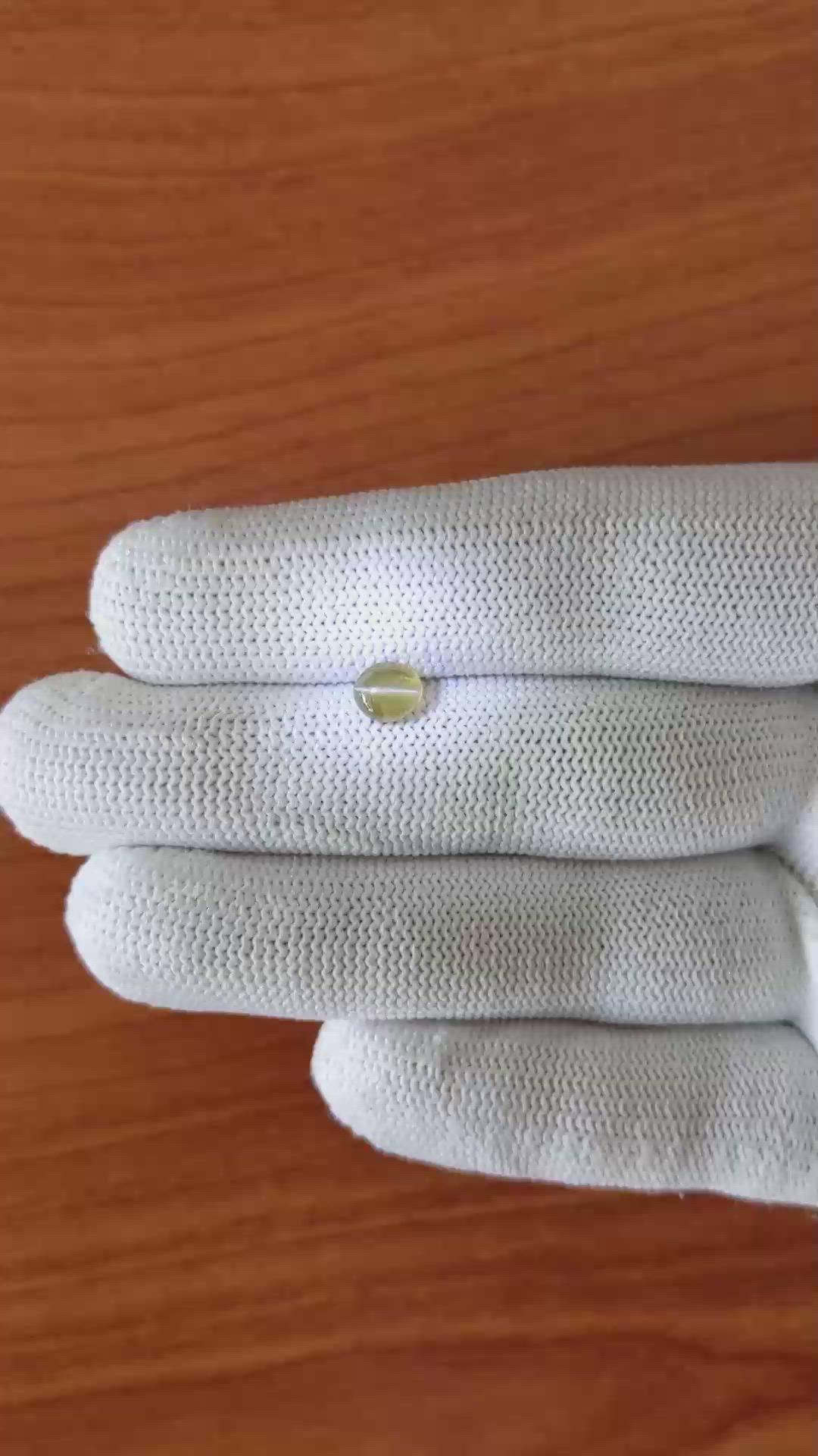 1.15 Ct. Brown Cabochon Chrysoberyl from Ceylon (Sri Lanka) Size Video