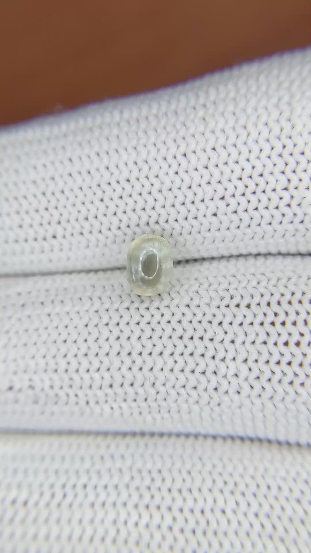 1.07 Ct. Yellow Cabochon Chrysoberyl from Ceylon (Sri Lanka) Size Video