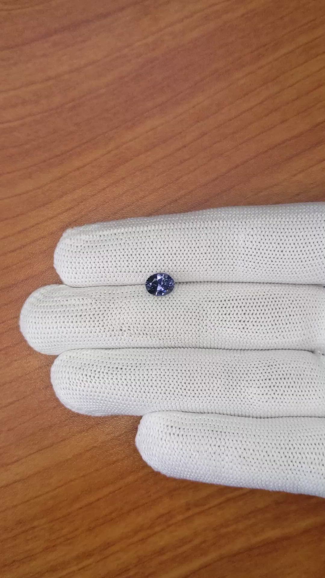 1.16 Ct. Violet Spinel from Ceylon (Sri Lanka) Size Video